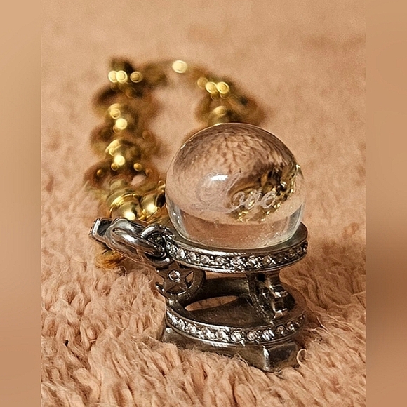 Juicy Couture Fortune Teller Love Crystal Ball Charm Bracelet Globe Pave Future - Picture 4 of 11